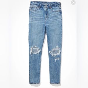 Plus Size American Eagle Strigid Ripped Mom Jeans